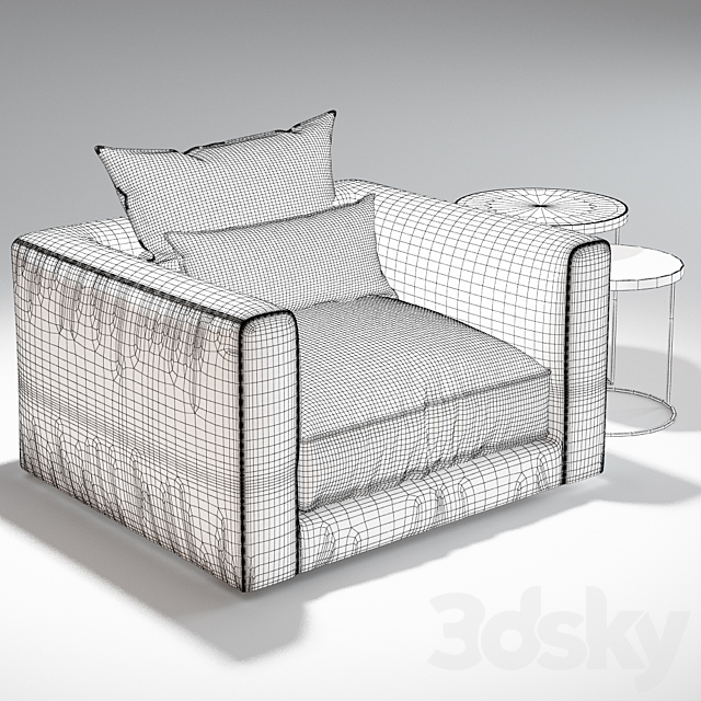 Elis Armchair_The sofa and chair company_Coppice table 3DSMax File - thumbnail 2