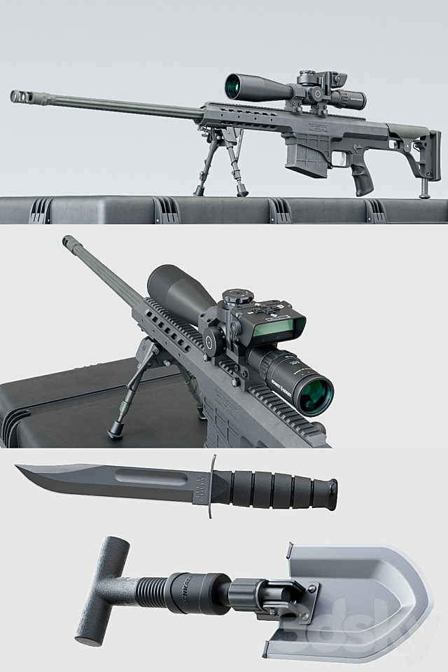 Sniper set. Competition 3DSMax File - thumbnail 2