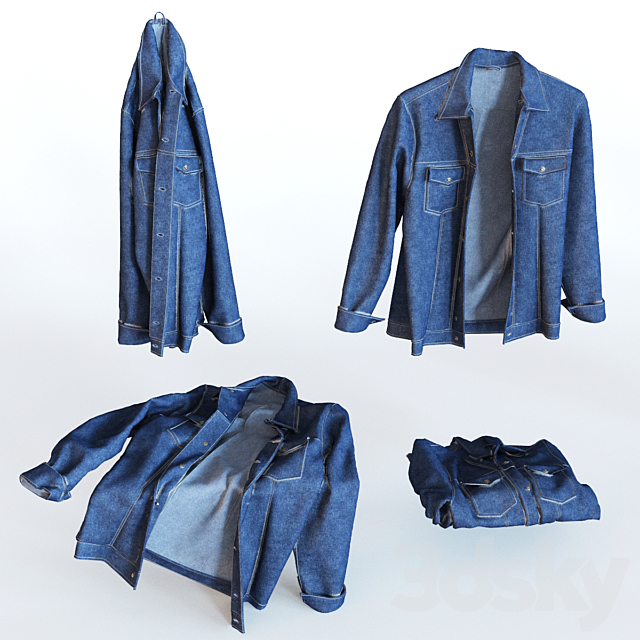 Jean jacket 3DSMax File - thumbnail 1
