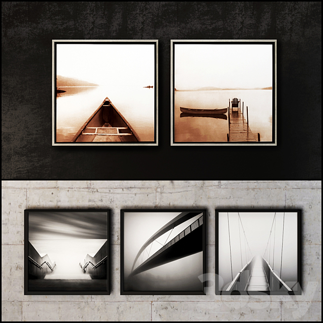 The picture in the frame: a collection of 83 photo frame 3DSMax File - thumbnail 1