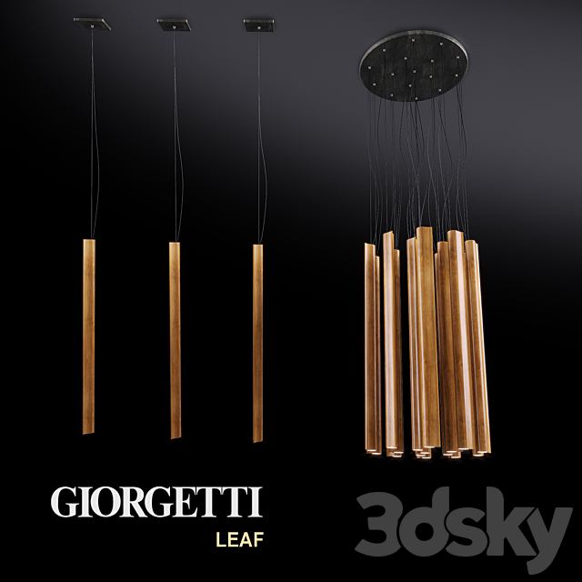 Giorgetti Leaf LED Suspension Lamp 3d