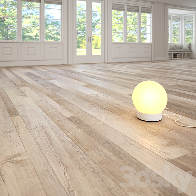 Raftwood Mist wooden floor by DuChateau 3d