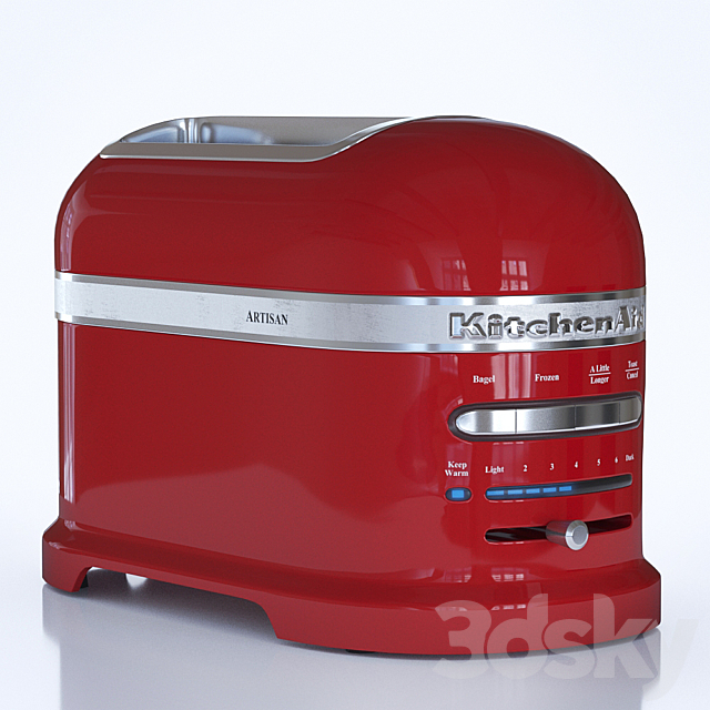 Toaster KitchenAid Artisan 5KMT2204EMS red 3DSMax File - thumbnail 2