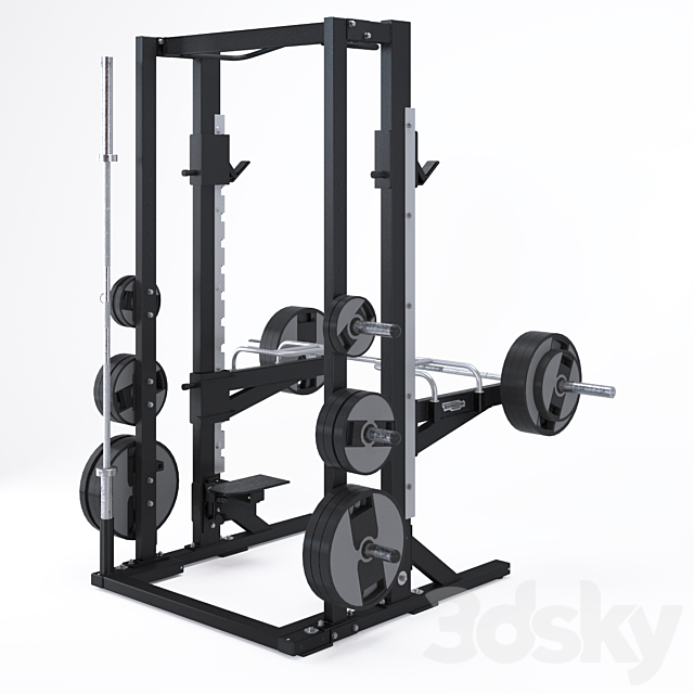 PURE STRENGTH - OLYMPIC HALF RACK 3d