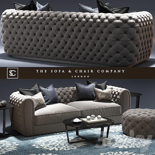 Windsor sofa_The sofa and chair company_Cromwell table_Tufted sofs 3DSMax File - thumbnail 1