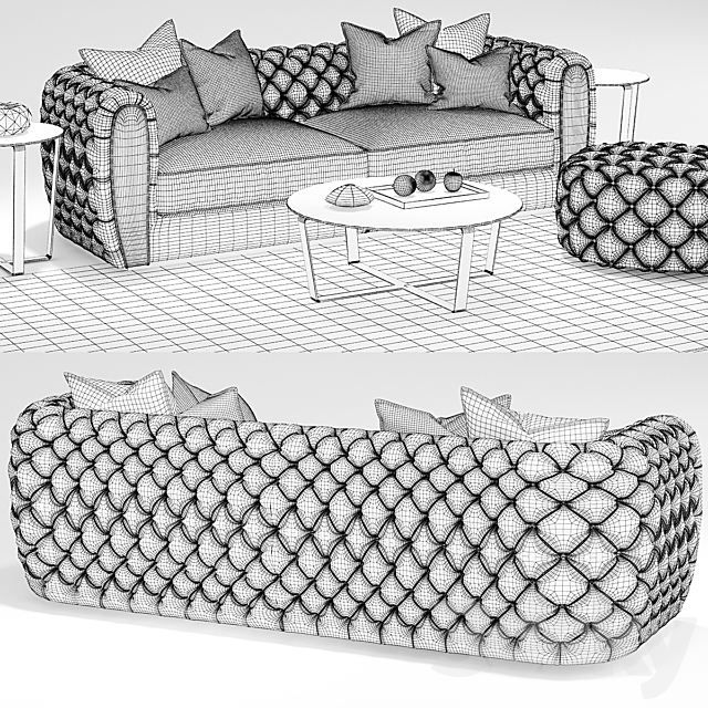 Windsor sofa_The sofa and chair company_Cromwell table_Tufted sofs 3DSMax File - thumbnail 2