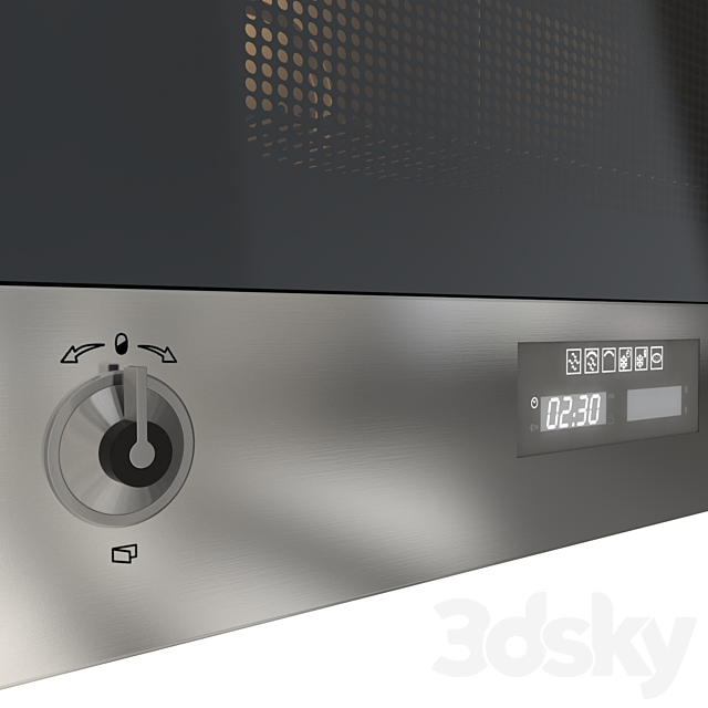 Microwave Smeg MP6322X 3d