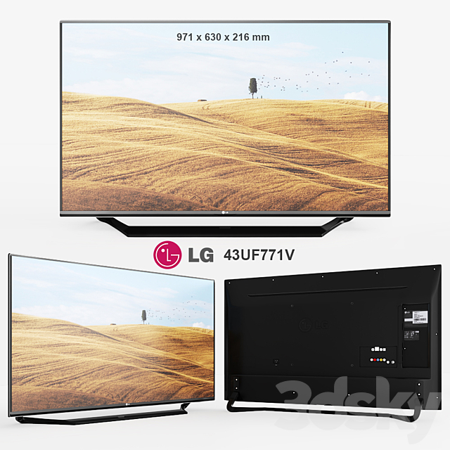 TV LG TV 43UF771V 3d