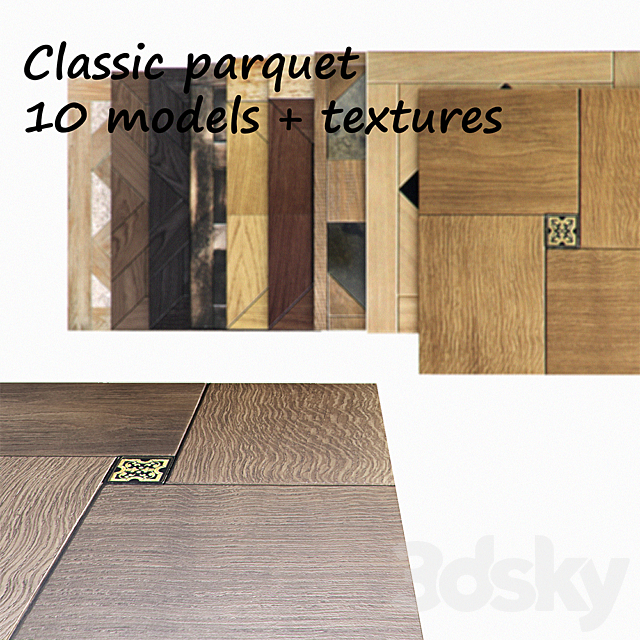 Modular parquet. classic 3DSMax File - thumbnail 1
