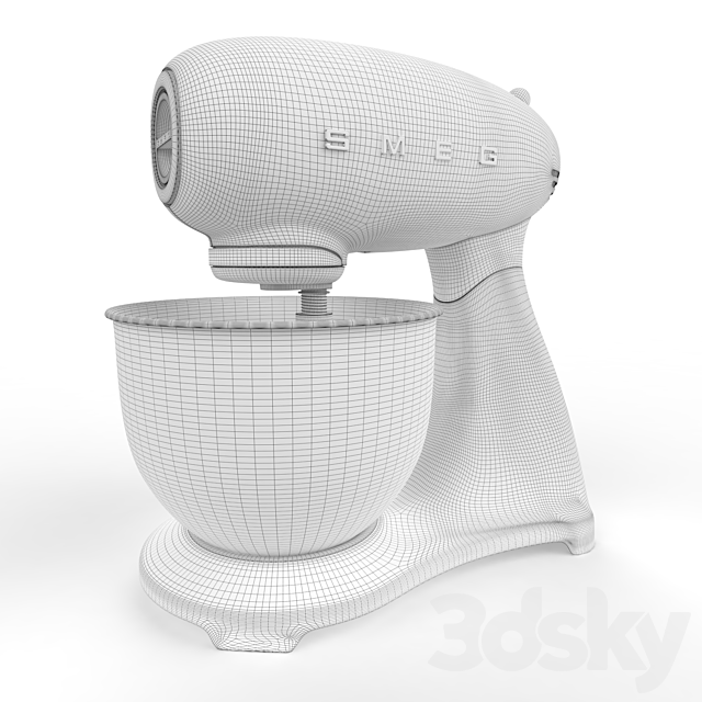 Mixer Smeg SMF01BLEU 3DS Max Model - thumbnail 3