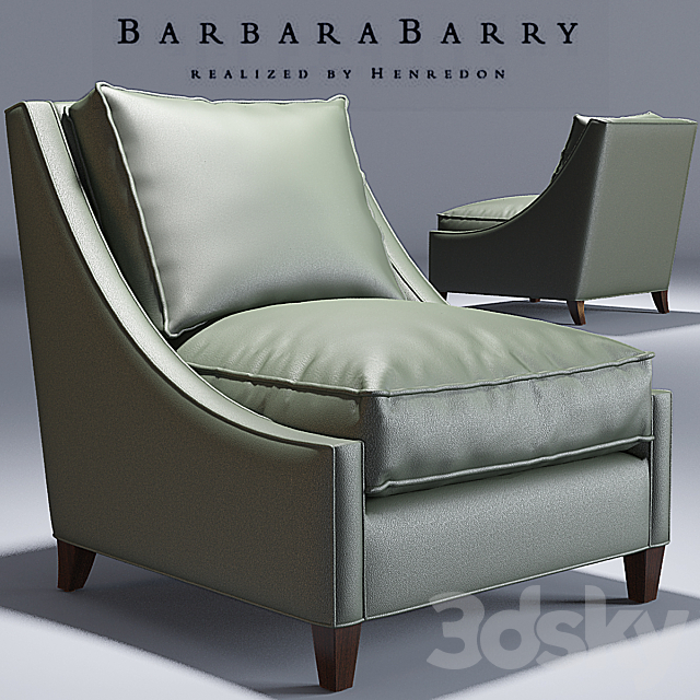 Barbara Barry _Curved Back Lounge Chair_No. 883-33 _Occasional Chair 3DSMax File - thumbnail 2