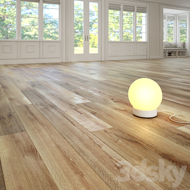Driftwood Natural wooden floor by DuChateau 3d