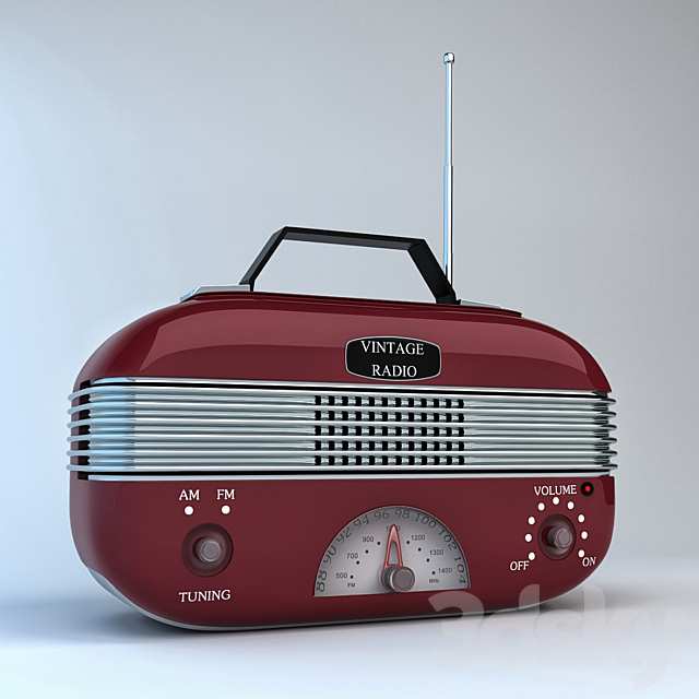 Vintage Radio 3d