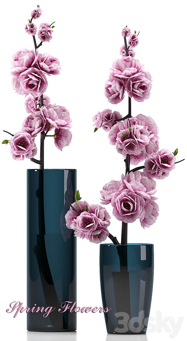 SPRING FLOWERS 3d