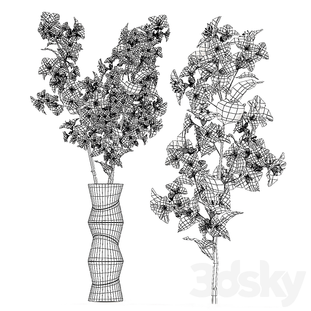 A branch of jasmine 3d