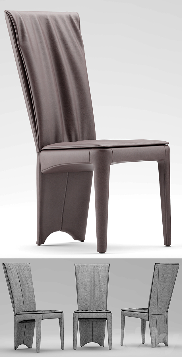 Table and chairs cattelan italia AURELIA 3DSMax File - thumbnail 3