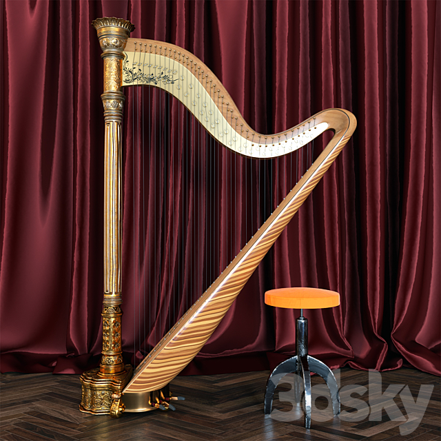 Harp contest 3DSMax File - thumbnail 1