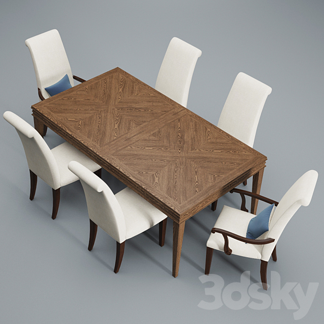 Lenore Dining Room Furniture 3DSMax File - thumbnail 2