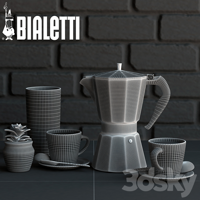 Bialetti coffee set 3DSMax File - thumbnail 3