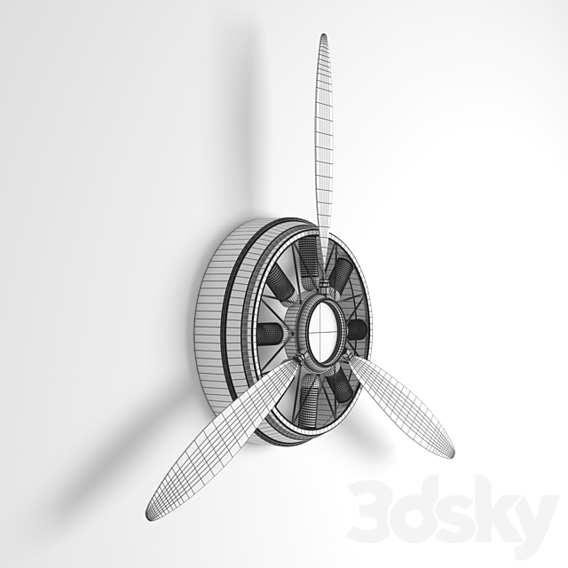 Wall Clock Propeller by KARE 3DSMax File - thumbnail 3