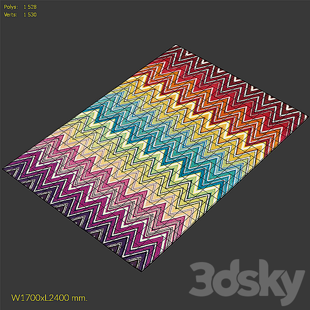 Rug Missoni Home Liuwa Rug 3DS Max Model - thumbnail 3