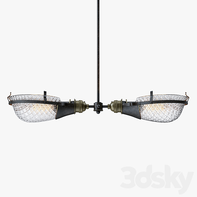 Early Style Quilted Glass Operating Room Light Pendent 3DSMax File - thumbnail 1