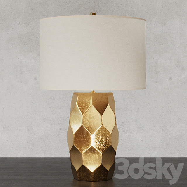 Pottery Barn VINCE Faceted Table Lamp 3d