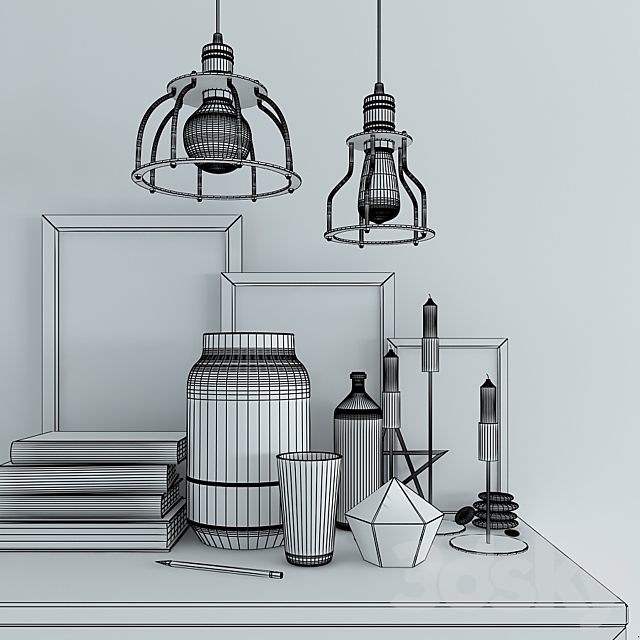 Decorative set 3d