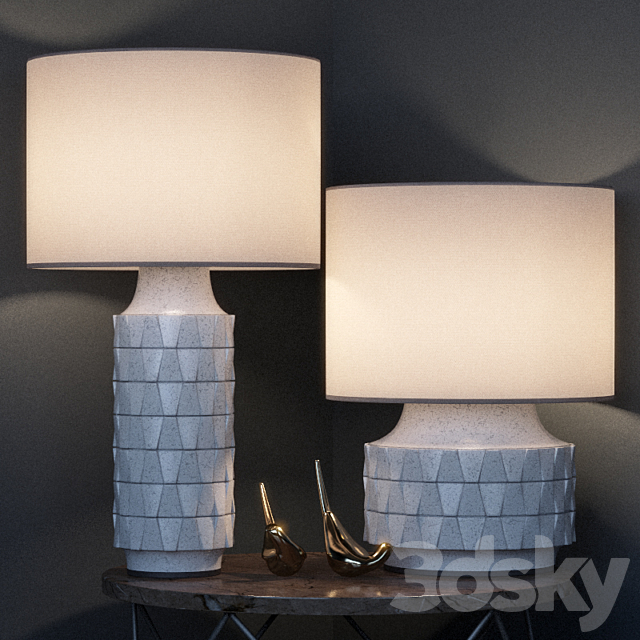 Ceramic Texture Table Lamp – Tall 3DSMax File - thumbnail 2