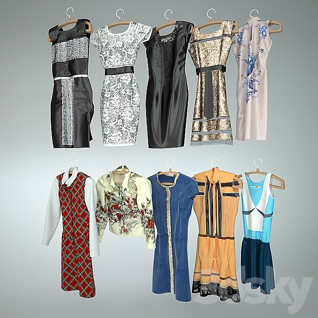 Wardrobe VENERE Capital collection. segment C women’s clothing 3DSMax File - thumbnail 3