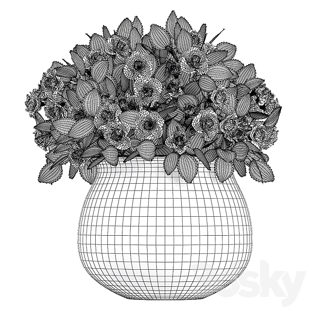 Flowers in a Vase 3 3DSMax File - thumbnail 2