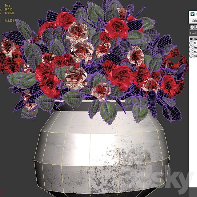 Flowers in a Vase 3 3DSMax File - thumbnail 3