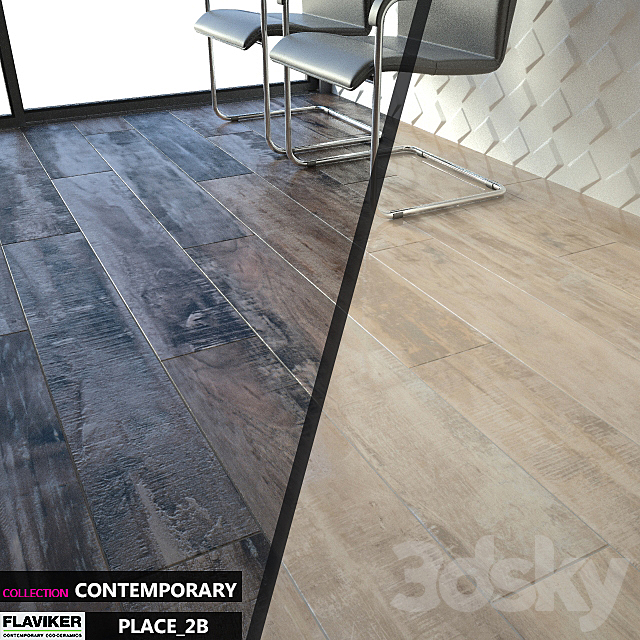 FLAVIKER COLLECTION CONTEMPORARY PLACE 2B DUBLIN BEIGE SMOKED Set 01 3d