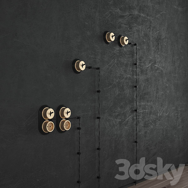 Retro switches. Retro switches 3d