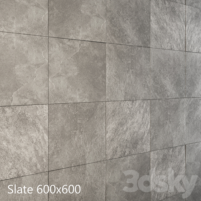 Black and gray slate 3d
