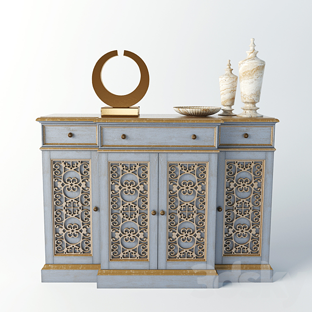 Ellie Scrolls Sideboard 3d