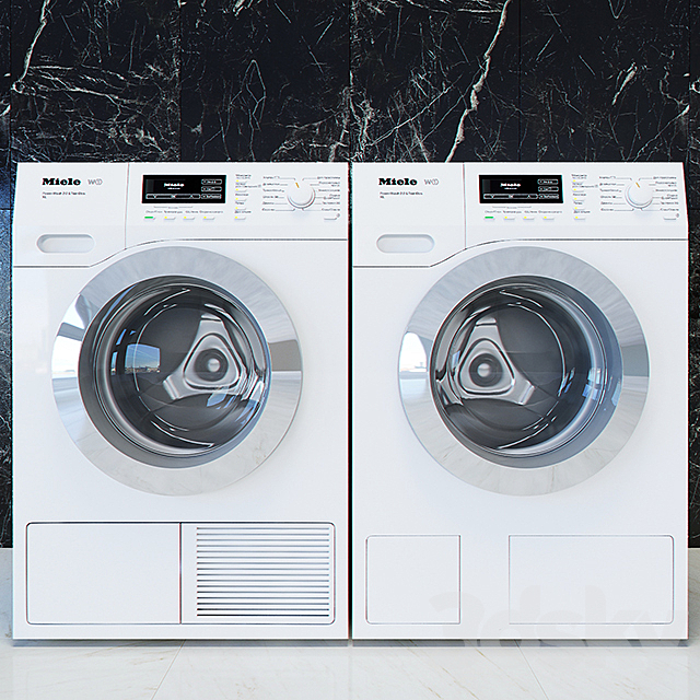 Miele T1 W1 washing machines and dryers 3DSMax File - thumbnail 1