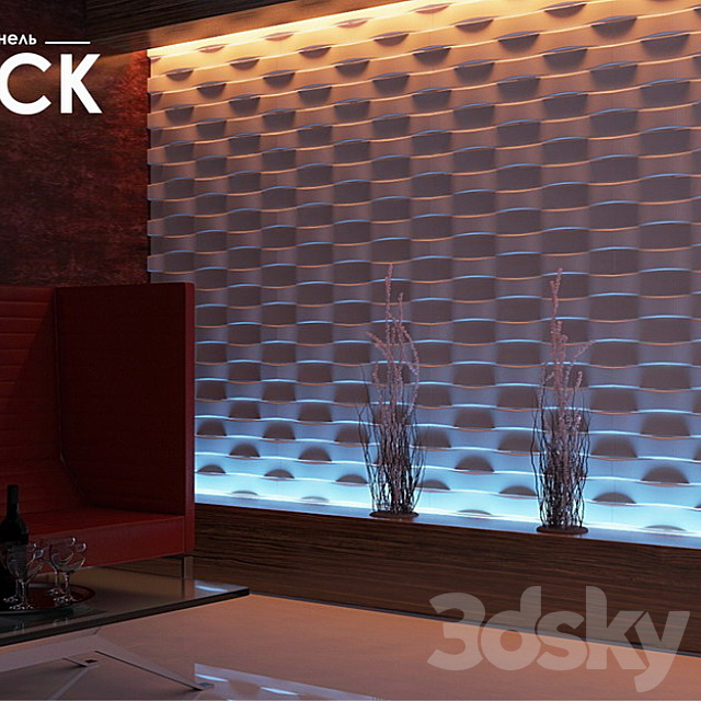 Brick-3d plaster panel 3d