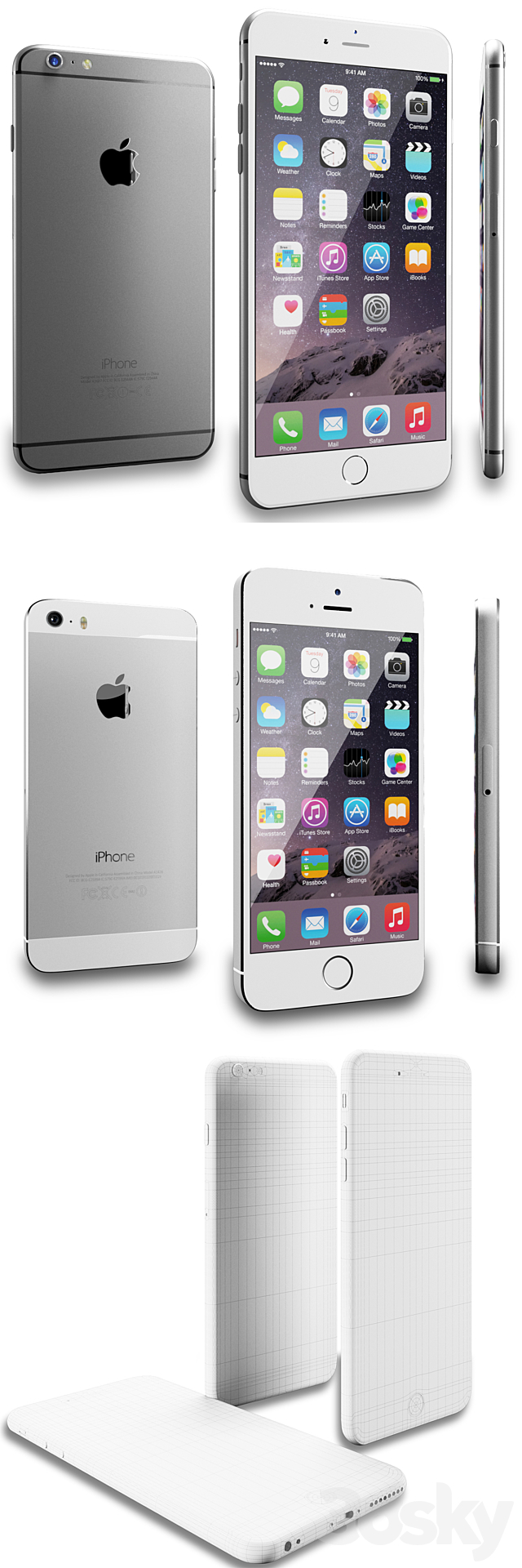 Iphone mega set 3d