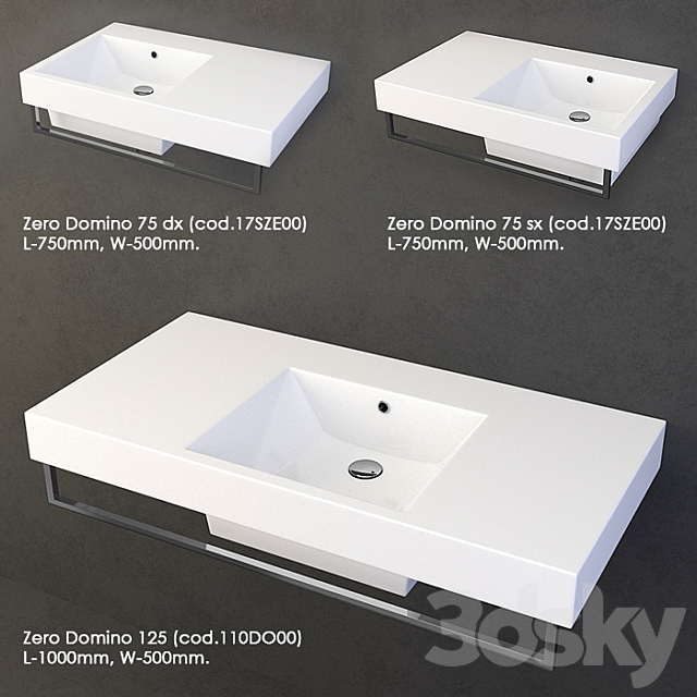 washbasin Catalano Zero Domino (set) 3d