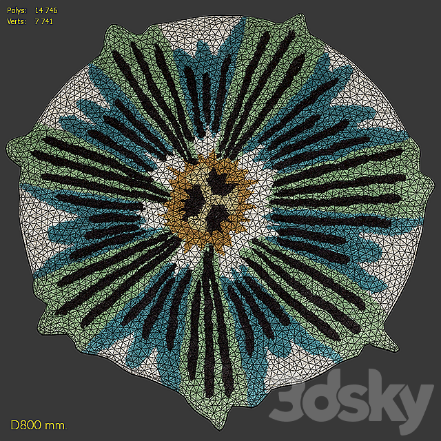 Rug Missoni Home Anemones Sofia Bath Rug V3 3DS Max Model - thumbnail 3