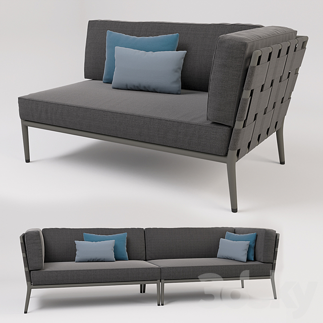 Cane-line - Conic 2 seats + table 3d