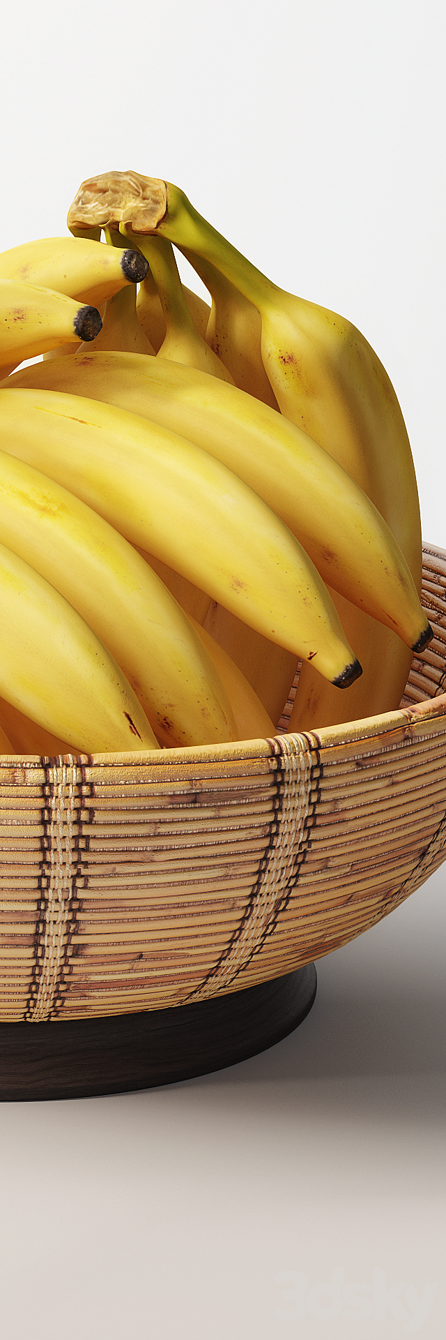 Bananas in basket 3DS Max Model - thumbnail 2