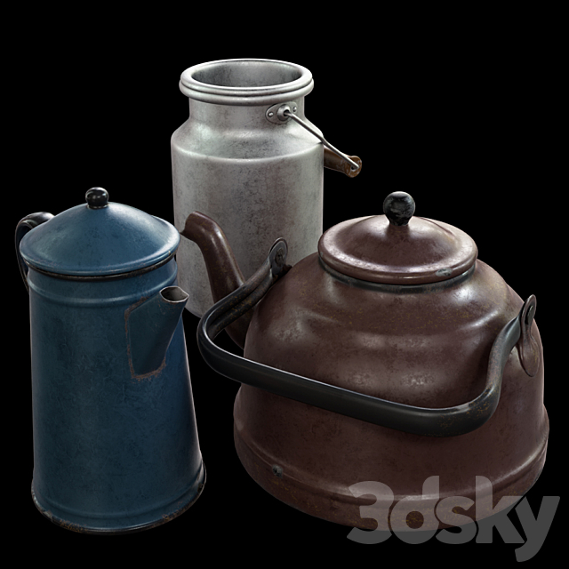 Old utensils 3d