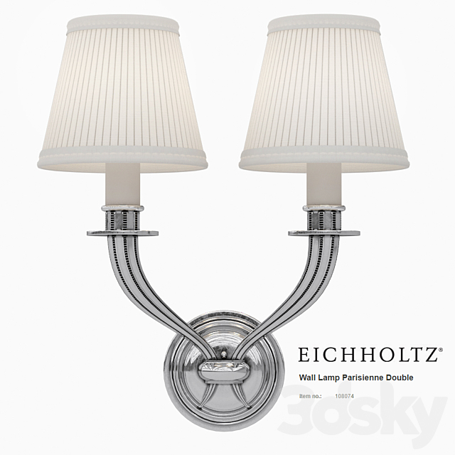 Eichholtz Wall Lamp Parisienne Double 108074 3DSMax File - thumbnail 1