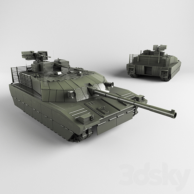 Tank T-100 3DSMax File - thumbnail 1