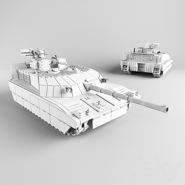 Tank T-100 3DSMax File - thumbnail 2