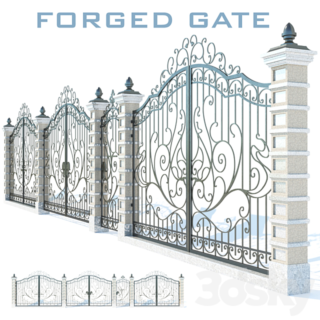 FORGED ENTRANCE GATE ?1 3DSMax File - thumbnail 1