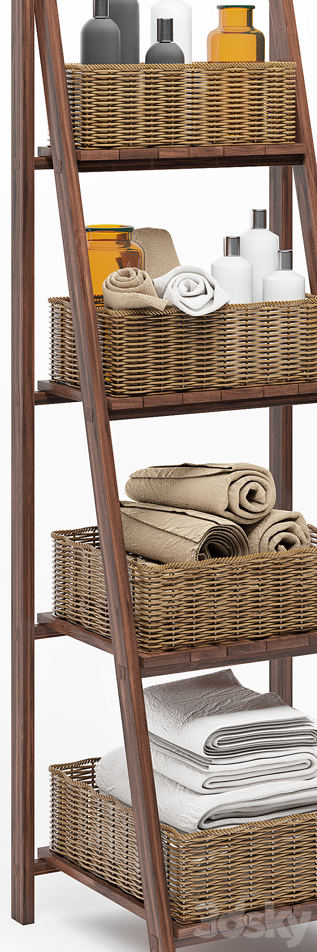 Bathroom storage 3DS Max Model - thumbnail 2