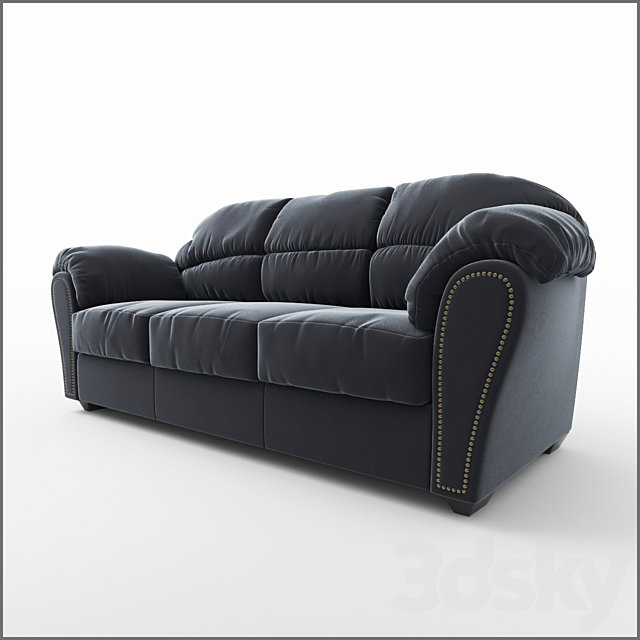 Kinlock Charcoal Sofa 3d